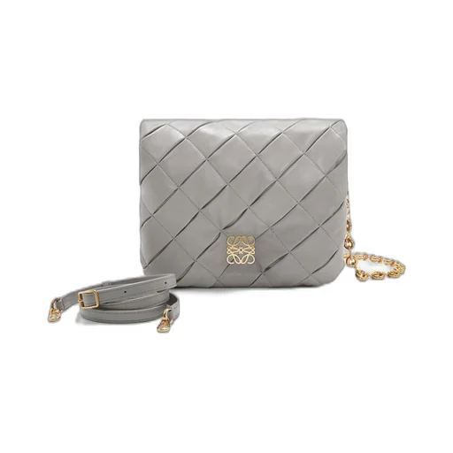 Puffer Goya in pleated shiny nappa lambskin