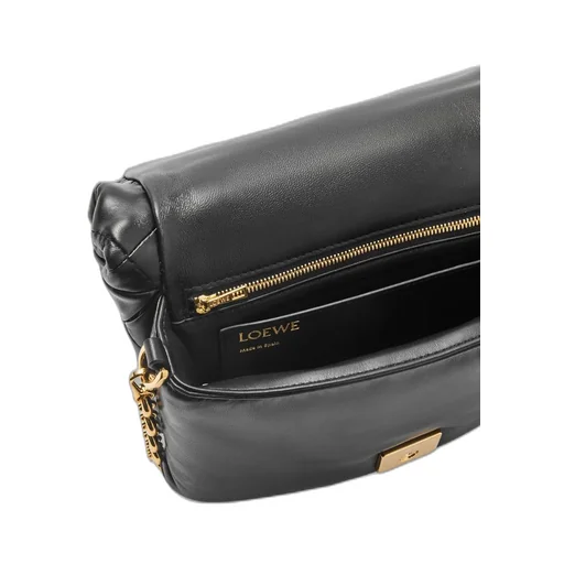 Puffer Goya in pleated shiny nappa lambskin