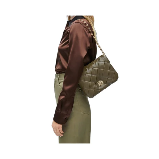 Puffer Goya in pleated shiny nappa lambskin