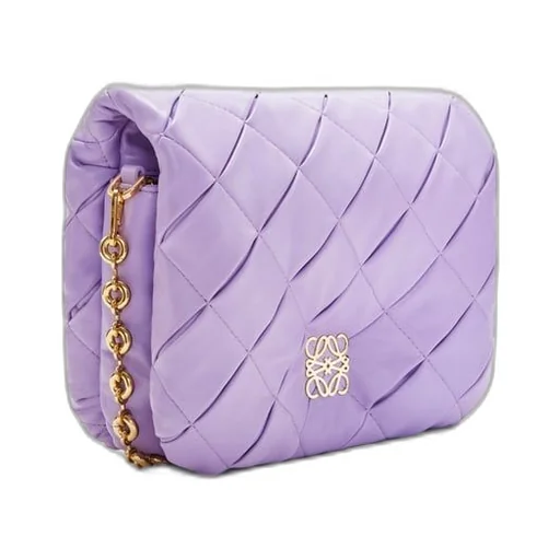 Puffer Goya in pleated shiny nappa lambskin