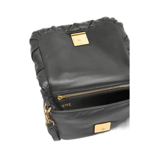 Mini Puffer Goya in pleated shiny nappa lambskin