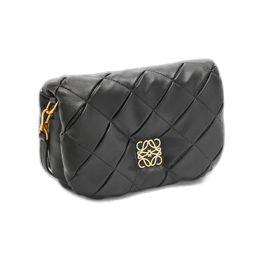 Mini Puffer Goya in pleated shiny nappa lambskin