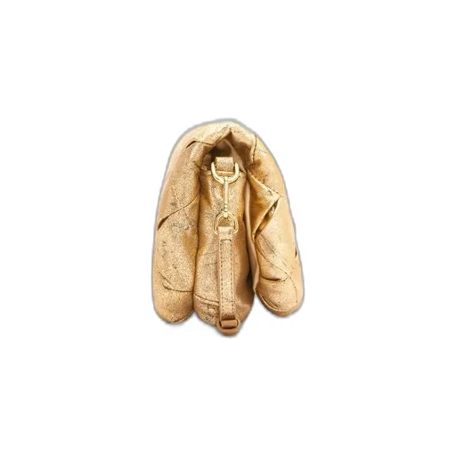 Mini Puffer Goya bag in pleated metallic leather