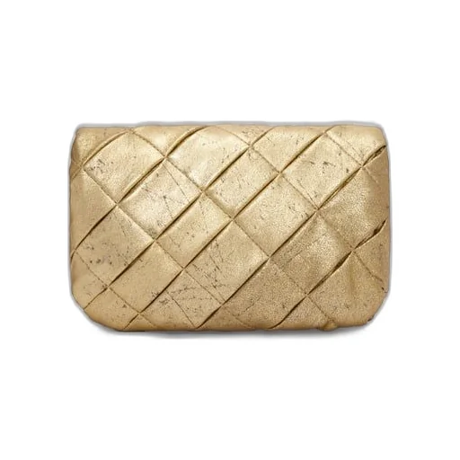 Mini Puffer Goya bag in pleated metallic leather