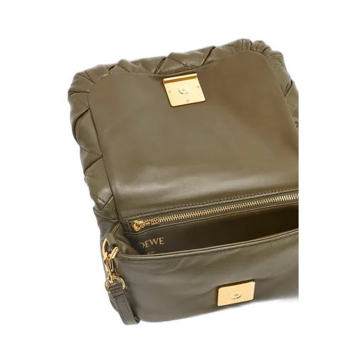 Mini Puffer Goya in pleated shiny nappa lambskin