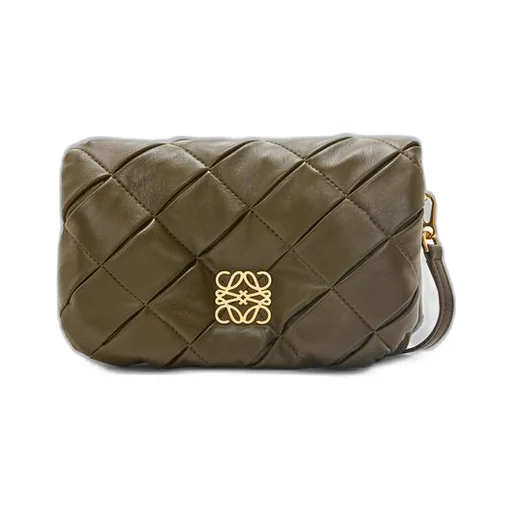 Mini Puffer Goya in pleated shiny nappa lambskin