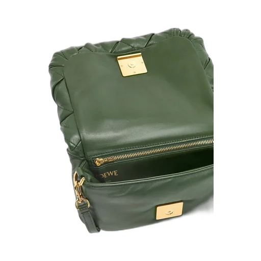 Mini Puffer Goya in pleated shiny nappa lambskin