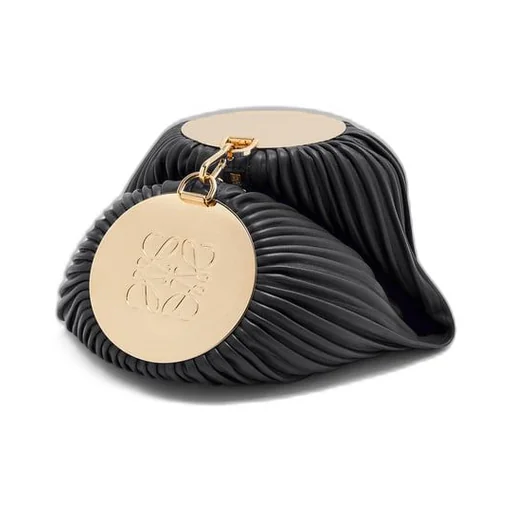 Bracelet pouch in nappa lambskin and brass