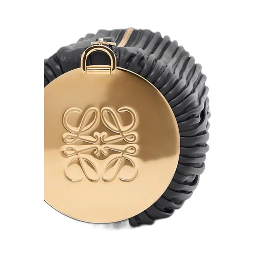 Bracelet pouch in nappa lambskin and brass