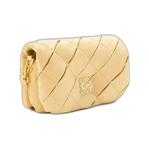 Mini Puffer Goya in pleated shiny nappa lambskin