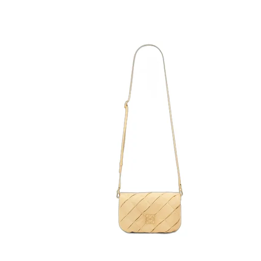 Mini Puffer Goya in pleated shiny nappa lambskin
