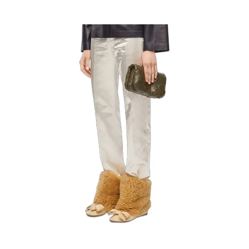 Mini Puffer Goya in pleated shiny nappa lambskin