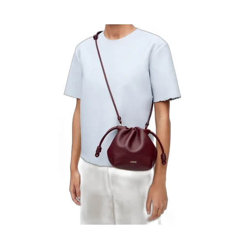 Mini Flamenco Purse bag in mellow nappa lambskin