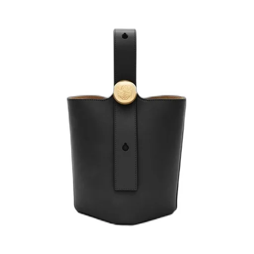 Mini Pebble bucket in mellow calfskin