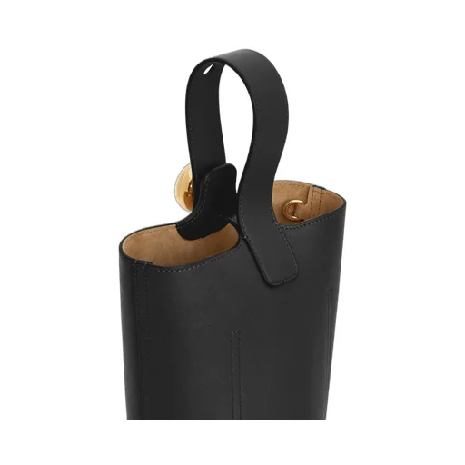 Mini Pebble bucket in mellow calfskin