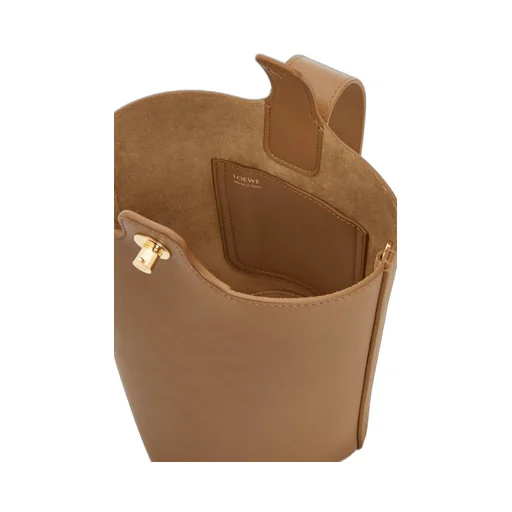 Mini Pebble bucket in mellow calfskin