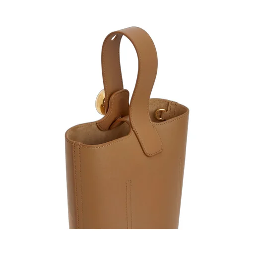 Mini Pebble bucket in mellow calfskin