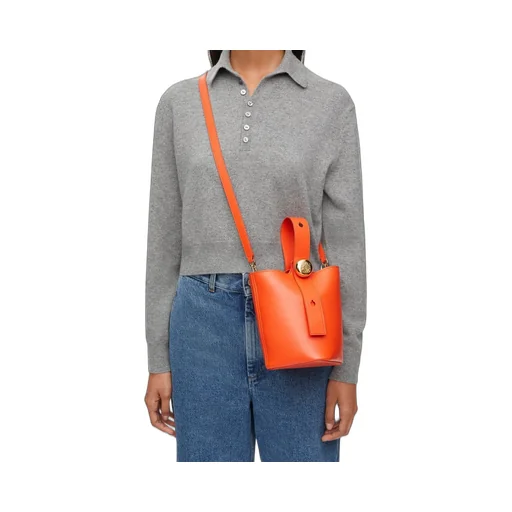 Mini Pebble bucket in mellow calfskin
