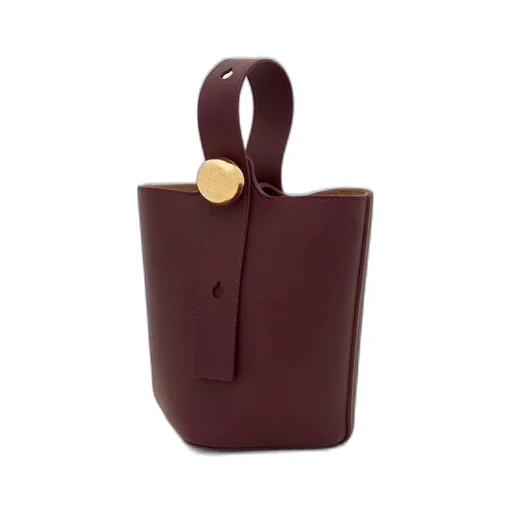 Mini Pebble bucket in mellow calfskin