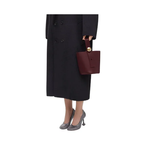 Mini Pebble bucket in mellow calfskin