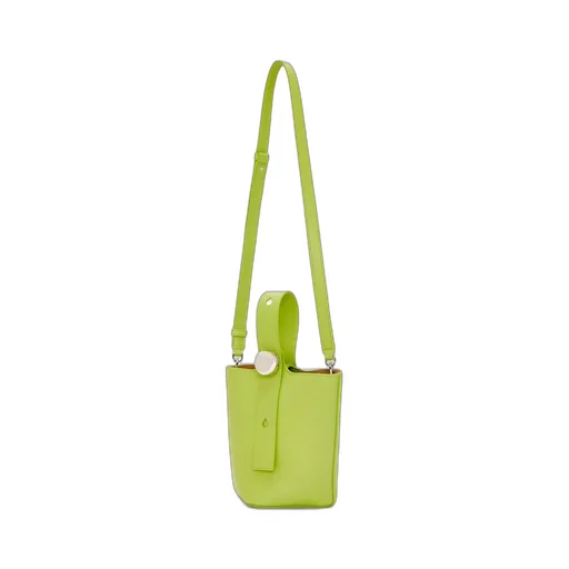 Mini Pebble bucket in mellow calfskin