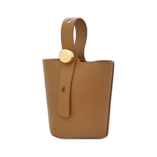 Mini Pebble bucket in mellow calfskin
