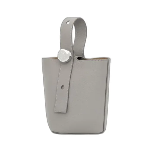 Mini Pebble Bucket bag in soft grained calfskin