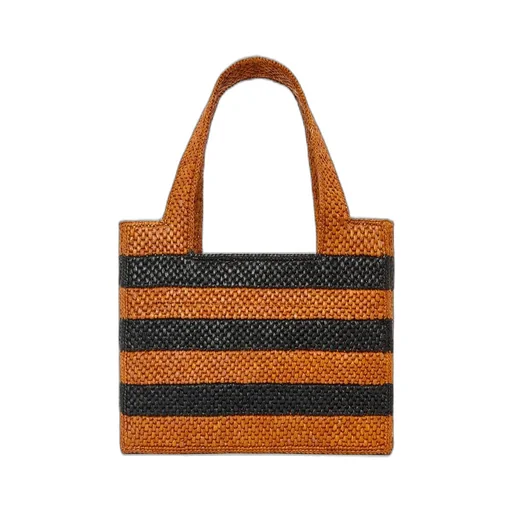 Medium LOEWE Font tote in raffia