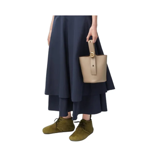 Mini Pebble Bucket bag in soft grained calfskin