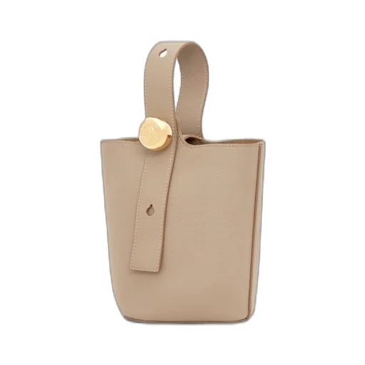 Mini Pebble Bucket bag in soft grained calfskin