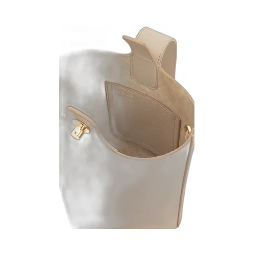 Mini Pebble Bucket bag in soft grained calfskin