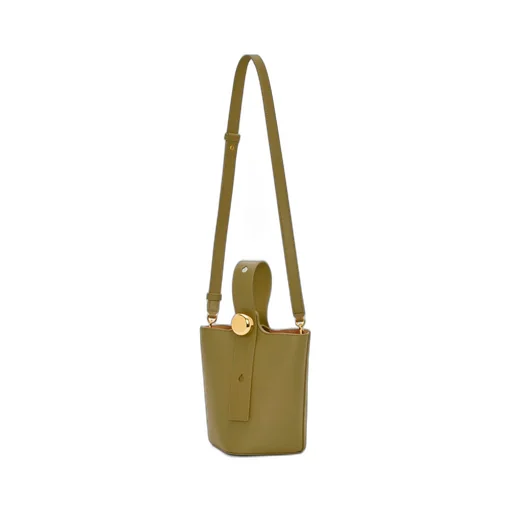 Mini Pebble bucket in mellow calfskin