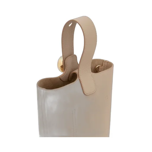Mini Pebble Bucket bag in soft grained calfskin
