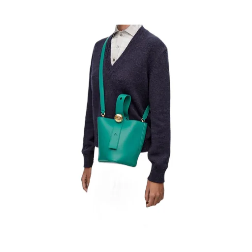 Mini Pebble bucket in mellow calfskin