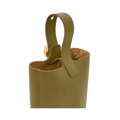 Mini Pebble bucket in mellow calfskin