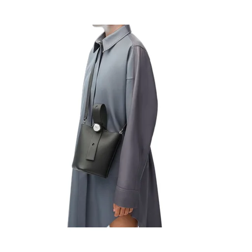 Mini Pebble Bucket bag in soft grained calfskin
