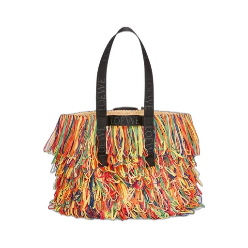 Fold Shopper in raffia