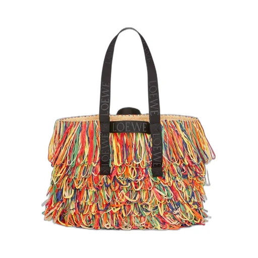 Fold Shopper in raffia
