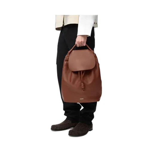 Flamenco backpack in shiny supple calfskin