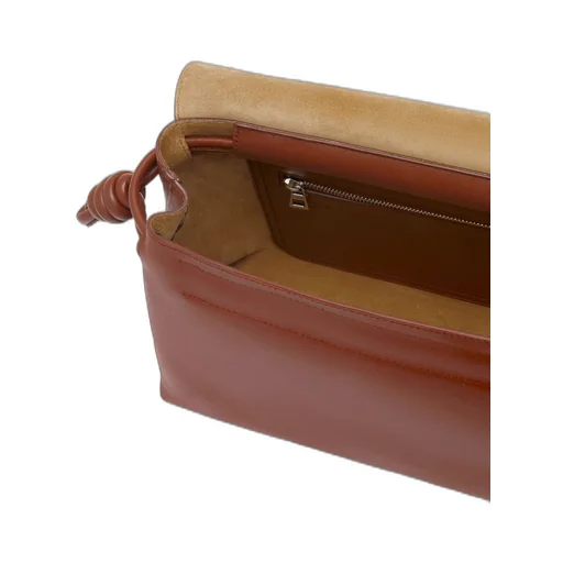 Flamenco satchel in shiny supple calfskin