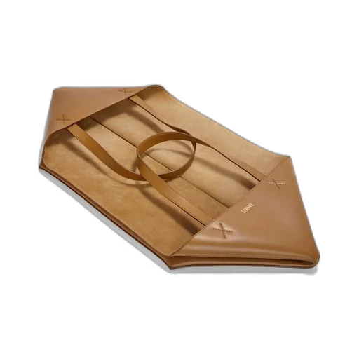 XXL Puzzle Fold Tote in shiny calfskin