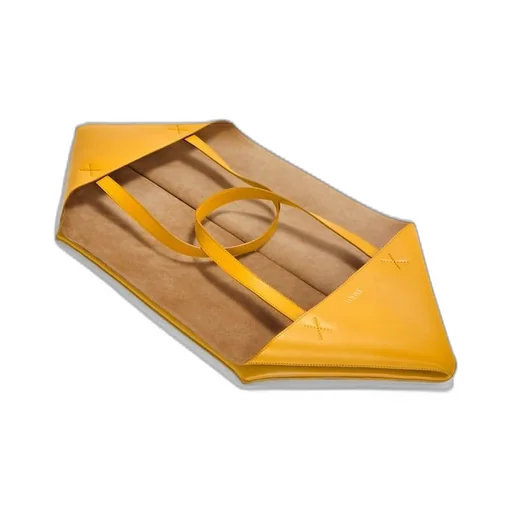 XXL Puzzle Fold Tote in shiny calfskin