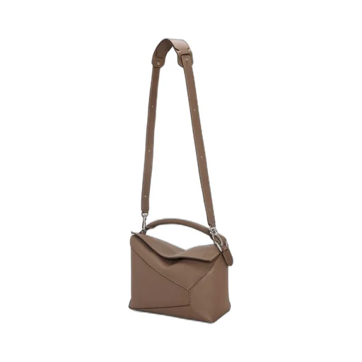 Puzzle bag in grained calfskin