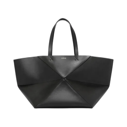 XXL Puzzle Fold Tote in shiny calfskin
