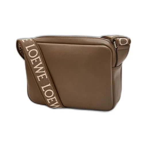 XS Military messenger bag in supple smooth calfskin and jacquard