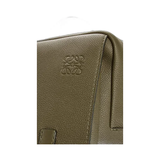 Military backpack in soft grained calfskin