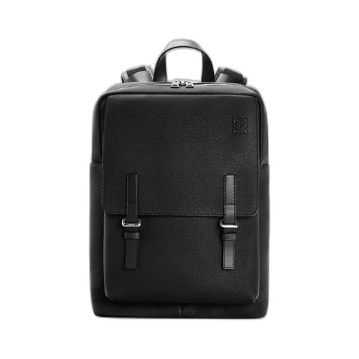 Military backpack in soft grained calfskin