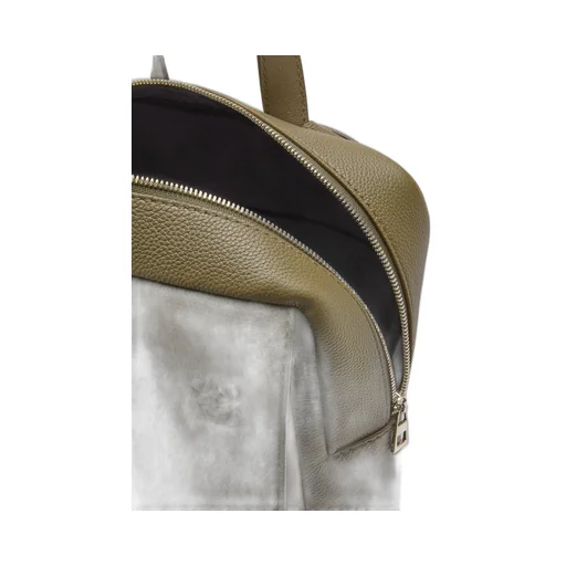Military backpack in soft grained calfskin