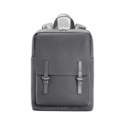 Military backpack in soft grained calfskin