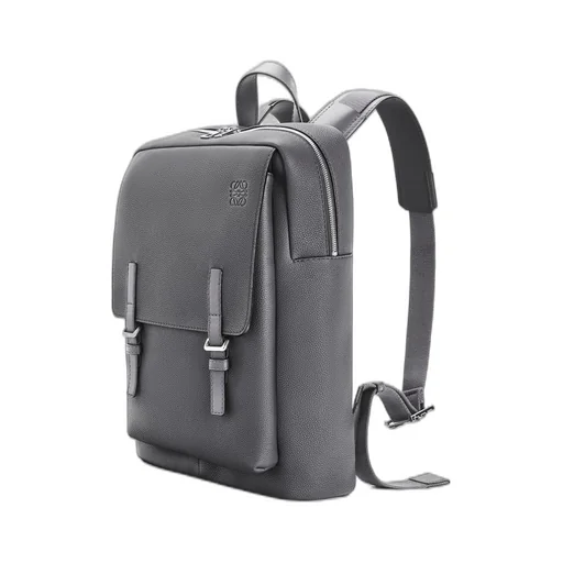 Military backpack in soft grained calfskin